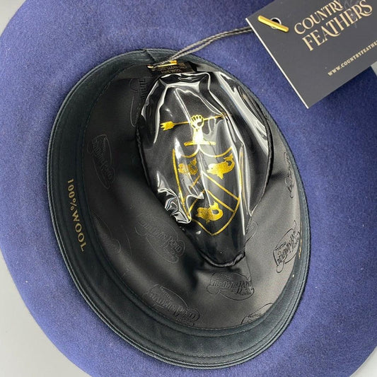 Fedora Luxury Hat Dark Navy - Country Feathers