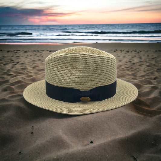 Fedora Natural Straw Hat With Black Band