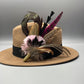 Pink Tones and Natural Feather Pin (CFP030) - Reduced Ex-Display