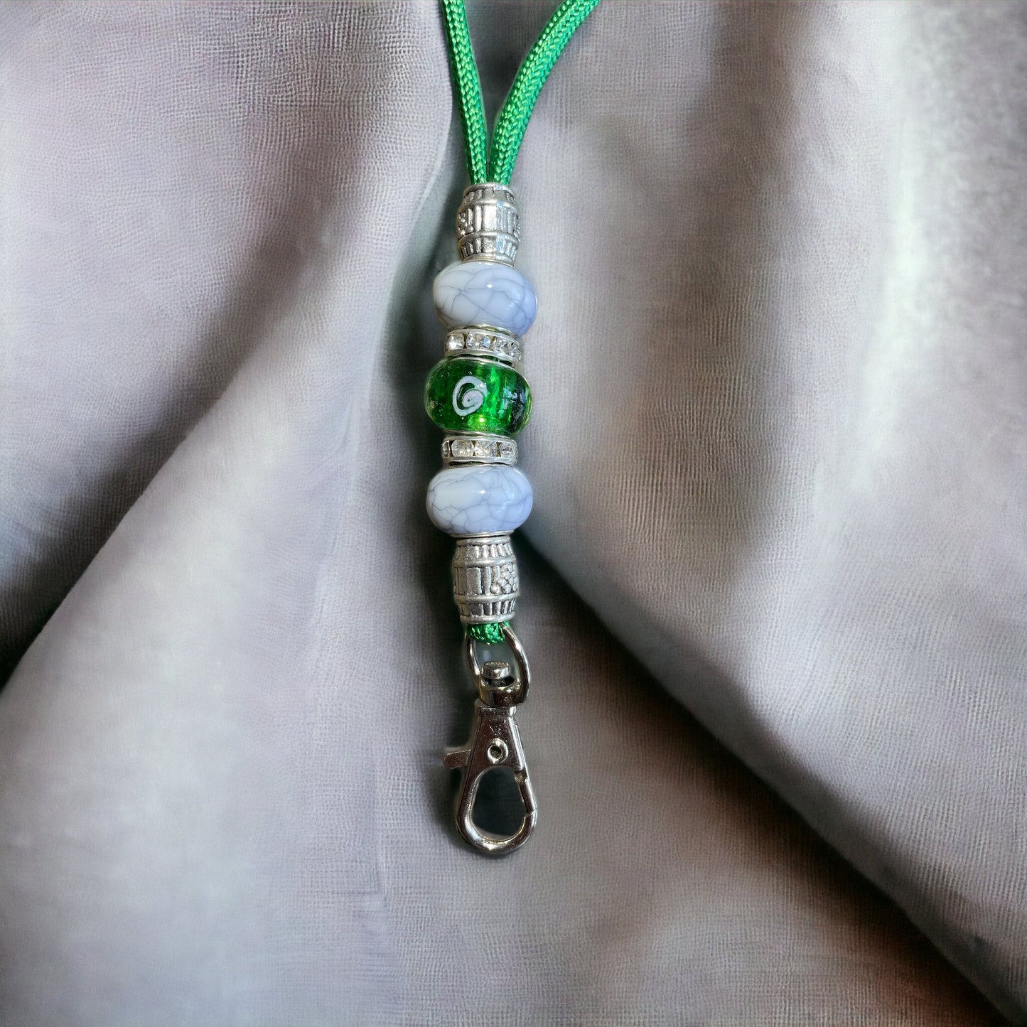 Green Beaded Lanyard (CFL8057)