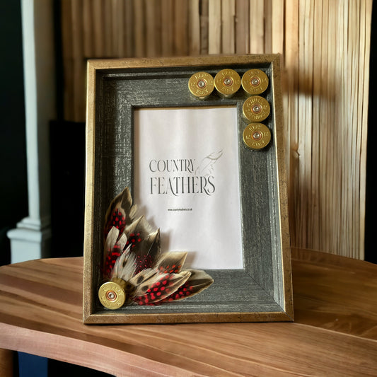 Duck & Guinea Fowl Feather Photo Frame CFPF2186)