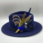 Blue, Yellow & Natural Feather Pin (CFP112) - Reduced Ex-Display