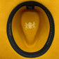 Fedora Mustard Hat With Black Leather Band